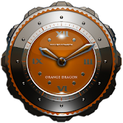 Dragon Clock widget orange