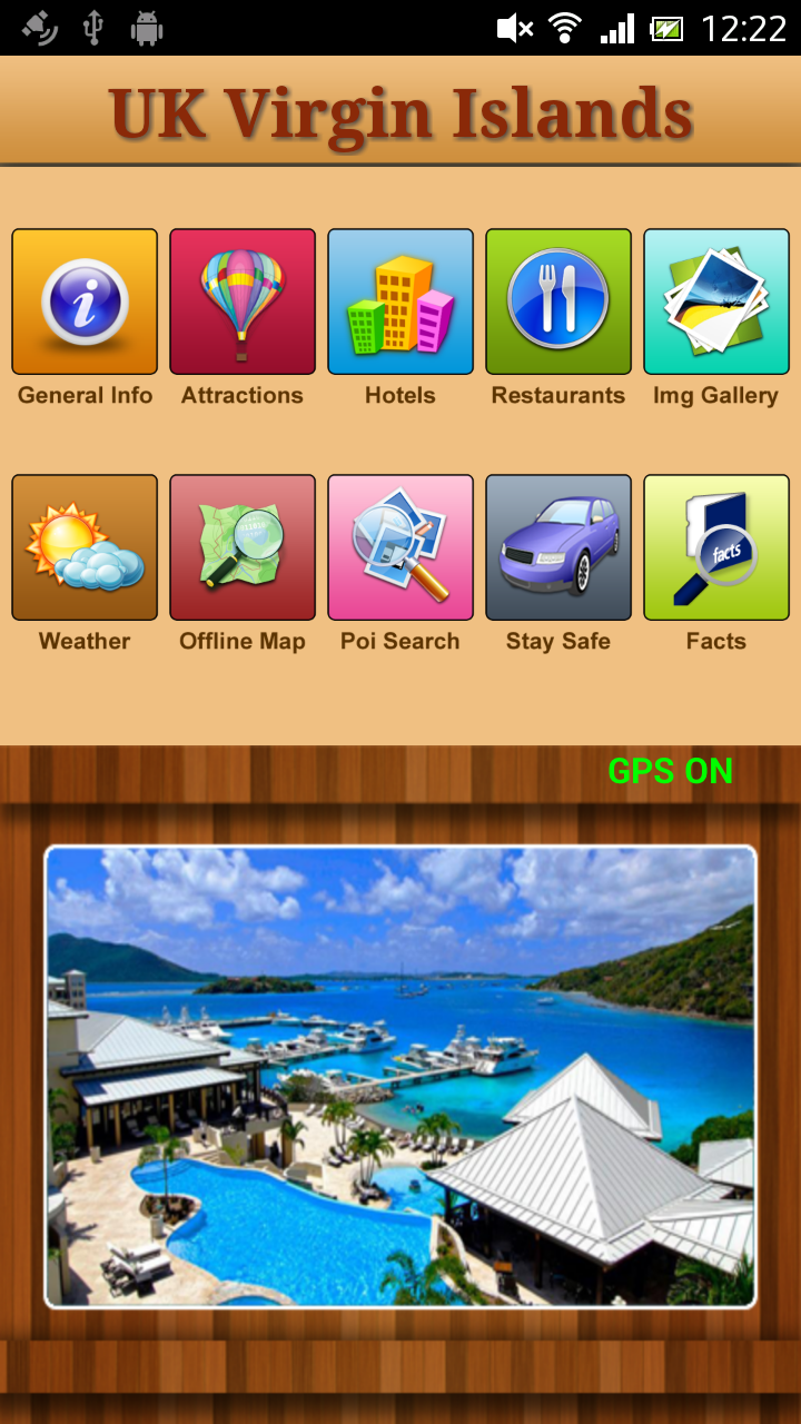 UK Virgin Island Offline Guide Screen 1