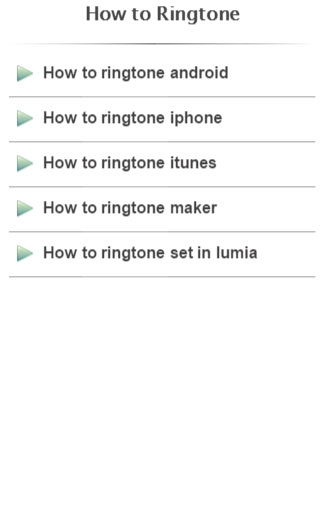 How to Ringtone