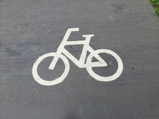 Bicycle Mural On Cycling Track