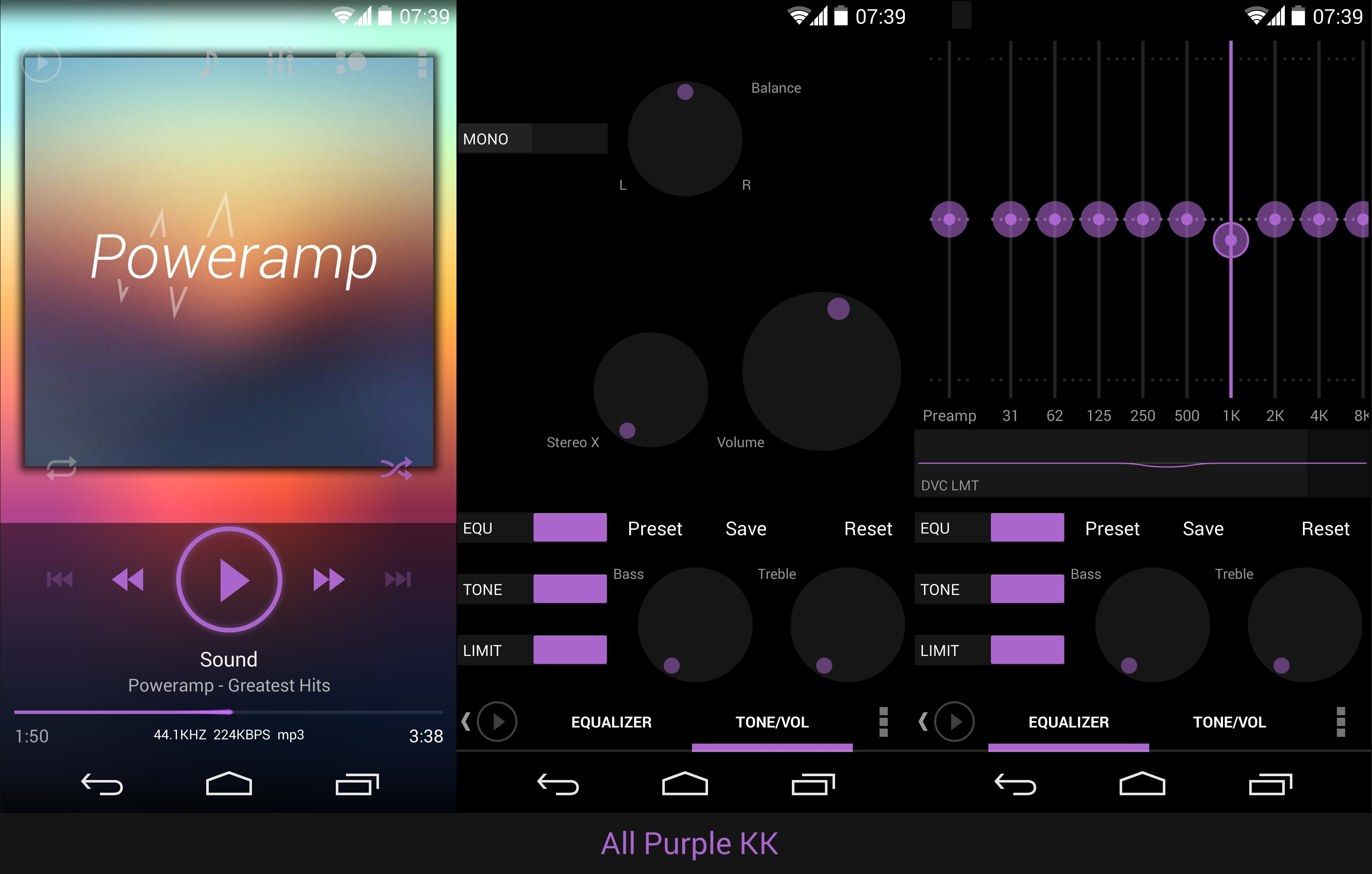 Android application Skin for Poweramp KKPurple screenshort