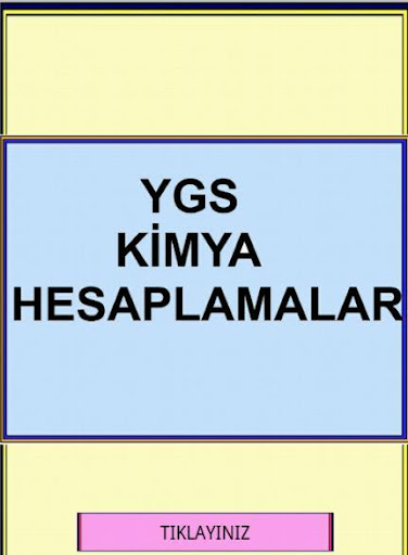 YGS Kimya Hesaplamalar