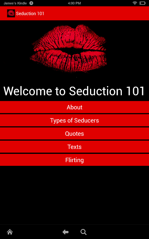 Android application Seduction 101 screenshort
