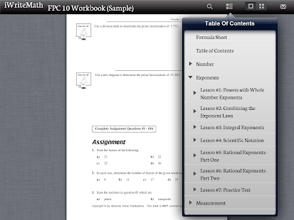 Free iWrite Math 30P Workbook APK
