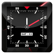 Blood Red HD Analog Clock LWP 1.3 Icon