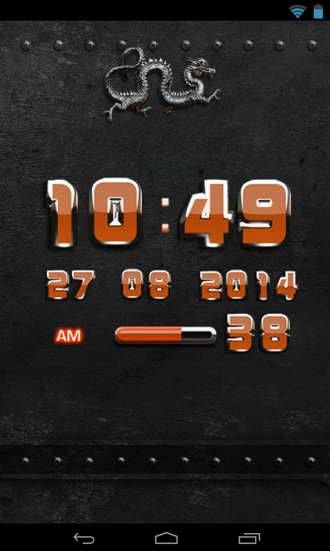 dragon digital clock orange Screen 2