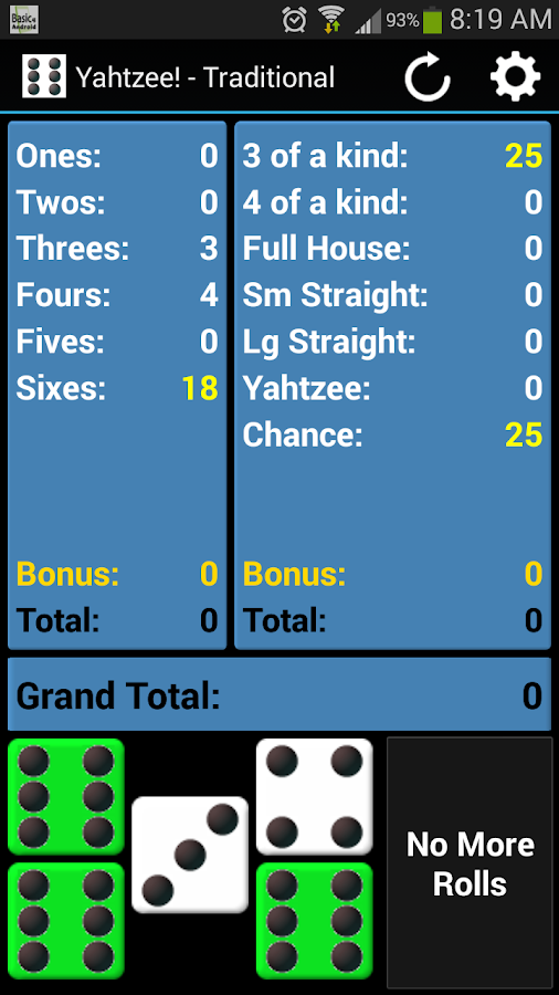 Free Yahtzee App For Android