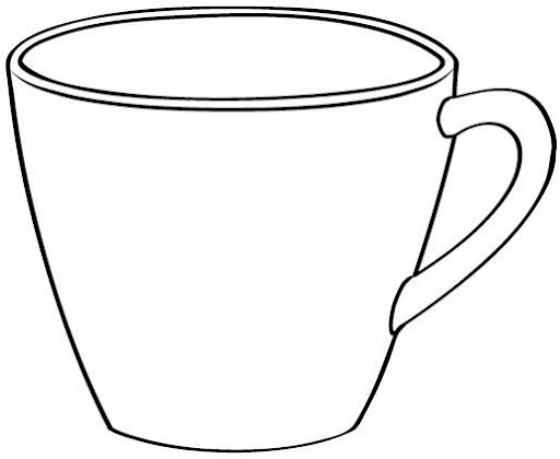 Resultado de imagen de imagen de un taza para colorar