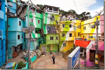 Repeindre les favela, Santa Marta, Brésil-13