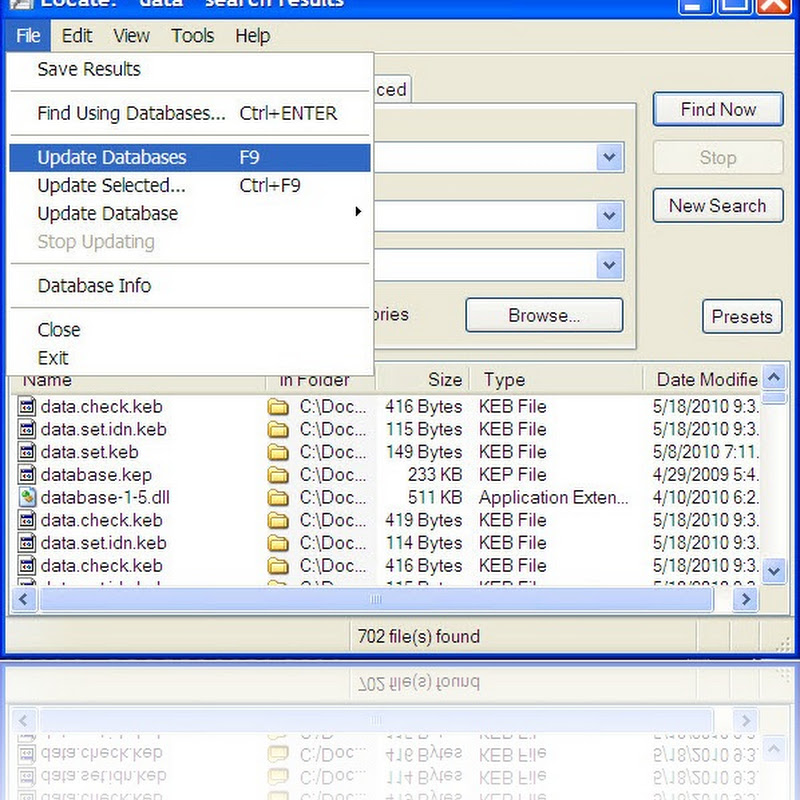 Locate32 - công cụ tìm kiếm tệp tin nhanh chóng trong Windows