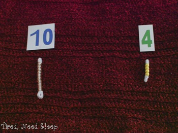 bead bars and number cards