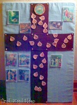 Lenten cross, half way through Lent