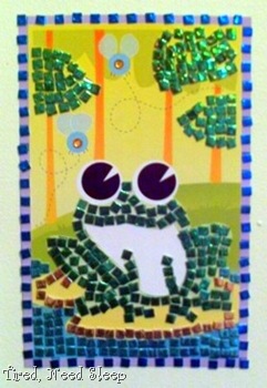 finished frog mosaic 