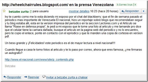 Gmail - http---wheelchairrules.blogspot.com- en la prensa Venezolana