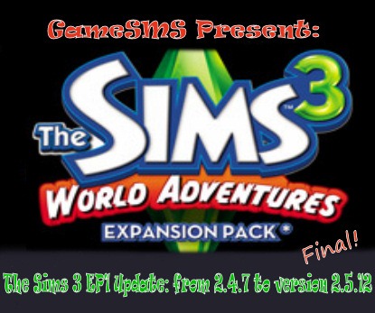 The Sims 3 World Adventures Patch v2.5.12