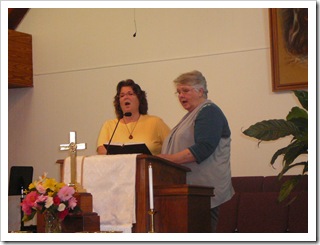 A duet with Yvonne Leigh at Covenant Church