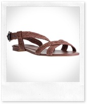 STELLA MCCARTNEY Brown braided sandal
