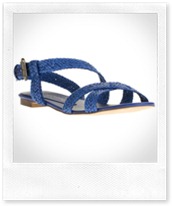 STELLA MCCARTNEY Blue braided sandal
