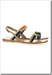 Yves Saint Laurent  Suede and satin slingback sandals