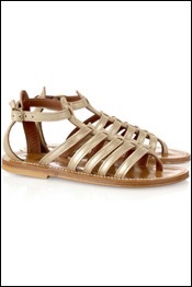 K Jacques St Tropez Darius flat leather gladiator sandals
