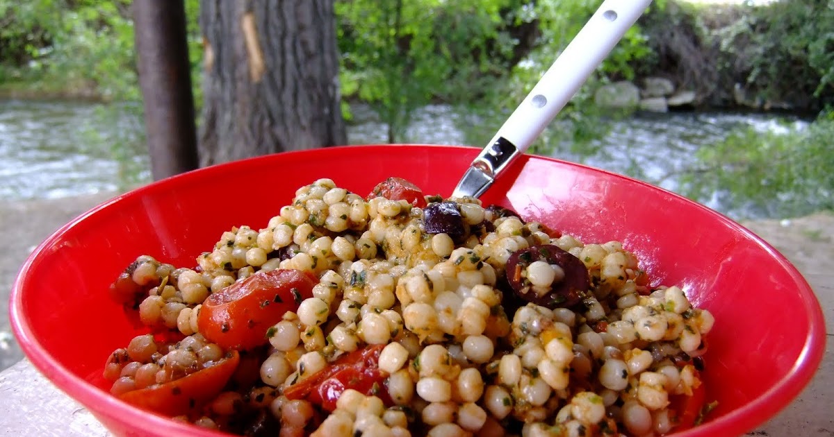 Israeli Couscous with Olives and Roasted Tomatoes