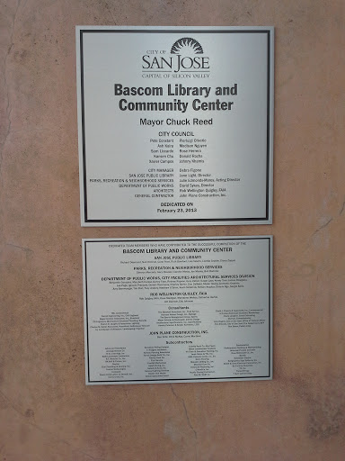 Bascom Community Center and Library Plaque