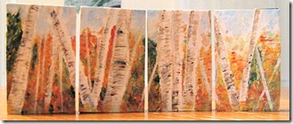 Birches in Autumn Art Blocks
