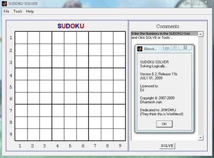 SUDOKU SOLVER 6.2