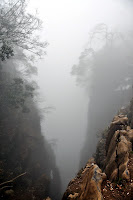 Misty cliffs