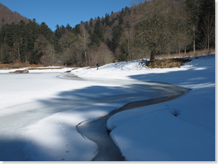 Prachtig bevroren Lac de Blanchemer