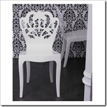 Pattern Bent Wood Chair (High gloss white) - Brocade Home