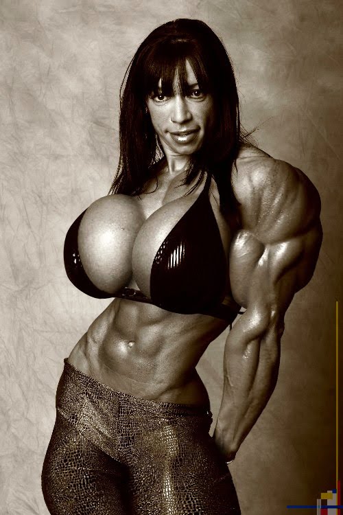 female muscle + breast expansion morph
