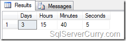 Date Difference in SQL Server