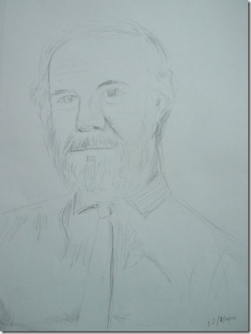 Quick pencil sketch of a man