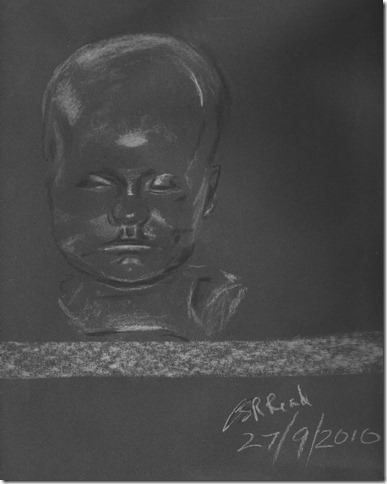 ©2010 Cathy Read - Sleeping baby statue