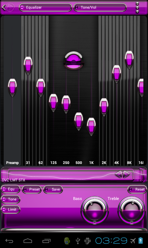 Poweramp skin Pink Glas deluxe Screen 3