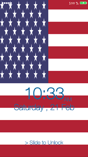 American Flag Pin Screen Lock