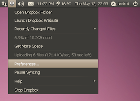 dropbox appindicator ubuntu 10.04 screenshot