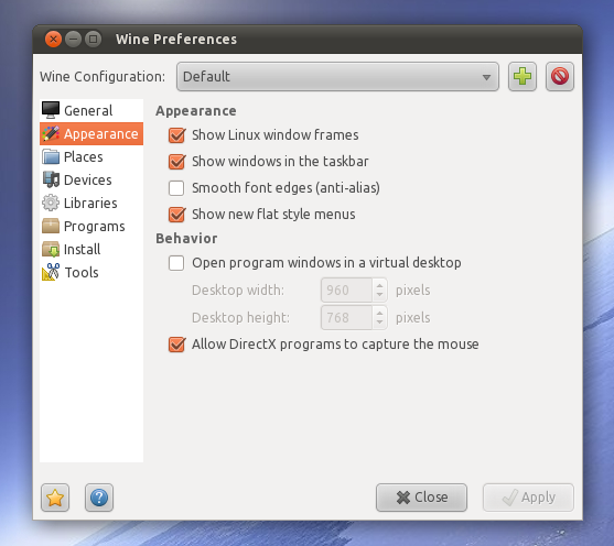 Configure Wine With Vineyard [Version 0.1.5 Beta, Released] ~ Web Upd8 ...