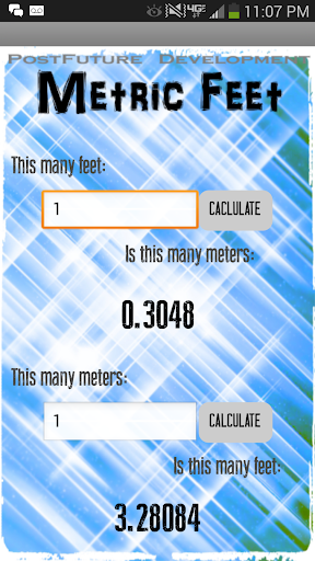 Metric Feet