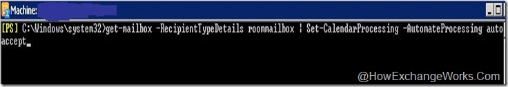 Configure resource mailbox in 2010