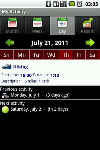 My Activity Screen 3