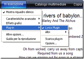Vedere i testi delle canzoni su Windows Media Player