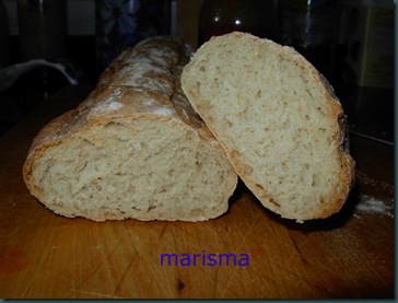 barra de pan rústica, ración