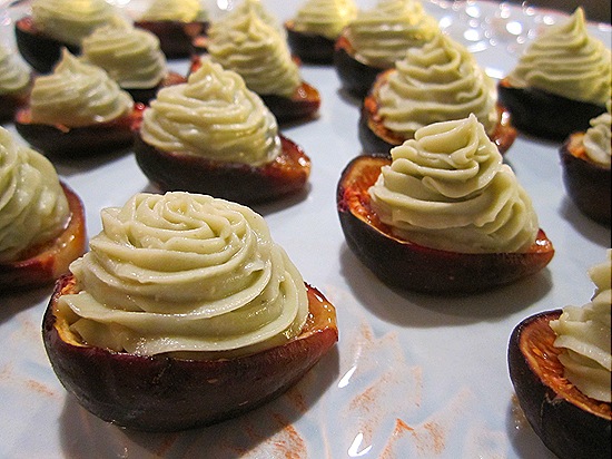 Roasted Figs Stuffed with Blue Cheese Mousse