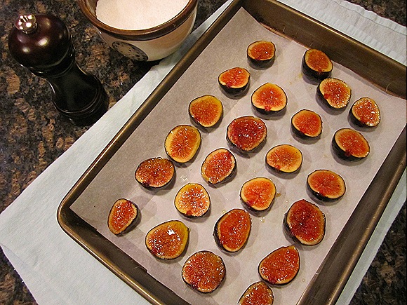Sliced Figs, Ready for Roasting