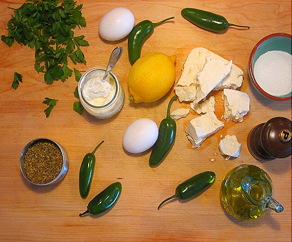 Ingredients for Feta-Stuffed Peppers