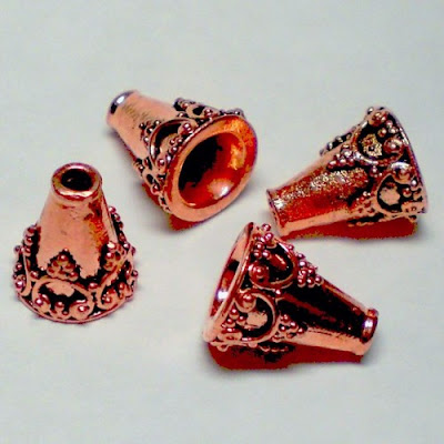 Ornate Copper Bead Cones from Royal Metals