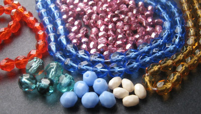 Assorted Czech Fire Polish Beads