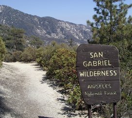 San Gabriel Wilderness starts just the other side of the road.